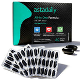 AstaDaily frente del empaque mostrando diseño y beneficio antioxidante