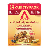 Atkins frontal del paquete mostrando variedad y conveniencia