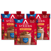 Atkins envase frontal Chocolate Peanut Butter mostrando diseño y beneficio listo para beber