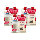 Atkins envase frontal vainilla crema mostrando diseño y conveniencia