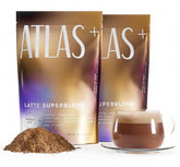 Atlas Coffee Club frasco delantero mostrando la marca y portabilidad