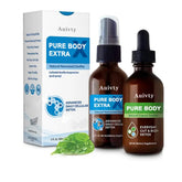 Auivty pack frente mostrando spray y gotas, comodidad para viajar