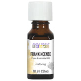 Aura Cacia bote frontal del incienso Meditative mostrando etiqueta clara y tamaño práctico