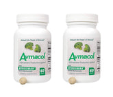 AVMACOL frente del empaque con dos frascos y 120 tabletas, fácil almacenamiento
