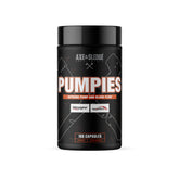 Axe & Sledge frasco PUMPIES frontal mostrando etiqueta y beneficios del producto