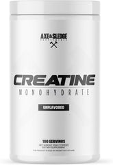 Axe & Sledge envase frontal mostrando la creatina básica y claridad de ingredientes