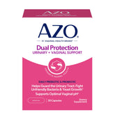 AZO envase frontal mostrando nombre y cantidad para identificación rápida