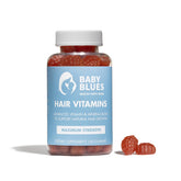 Baby Blues envase frontal mostrando gomitas y beneficios posparto