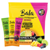 BALA pack frontal variedad mostrando 30 sobres y beneficios de hidratación