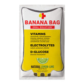 Banana Bag Oral Solution envase frontal mostrando 30 sobres, conveniencia inmediata
