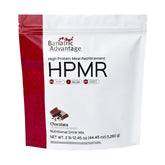 Bariatric Advantage envase frente mostrando 28 porciones y sabor chocolate, tranquilidad en la compra