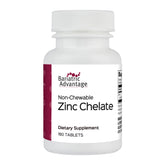 Bariatric Advantage envase frontal que muestra zinc en presentación de 180 tabletas útil para suministro prolongado