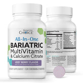Bariatric Choice vista frontal del frasco, aporta múltiples vitaminas fácilmente
