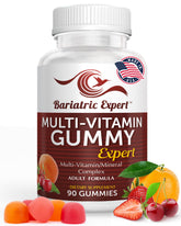 Bariatric Food Expert envase frontal mostrando 90 gomitas y facilidad de uso