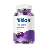 Bariatric Fusion frasco frontal que muestra sabor uva y 60 unidades