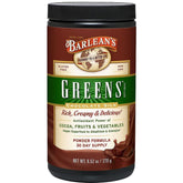 Barlean's envase frontal Chocolate Greens mostrando tamaño y diseño, identifica el producto fácilmente