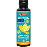 Barlean's envase frontal Omega Pals limonada mostrando etiqueta y beneficios