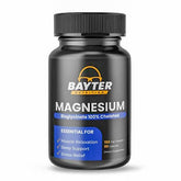 Bayter Nutrition frasco frontal mostrando etiqueta y cantidad de cápsulas, aporta confianza