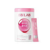 BB LAB frente del empaque mostrando sobres y beneficios prácticos