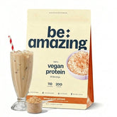 BE AMAZING envase frontal mostrando la marca y sabor reconfortante