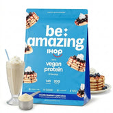 BE AMAZING envase frontal sabor IHOP Double Blueberry Pancakes, presentación clara y apetecible