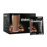 Beachbody paquete frontal Shakeology chocolate, presentación clara y calidad