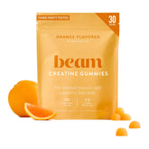 Envase BEAM Creatine Gummies al frente con diseño claro y conveniente