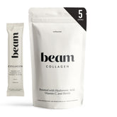 BEAM frente del envase mostrando diseño y porciones, beneficio confianza