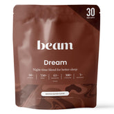 BEAM envase frontal mostrando diseño y cantidad, transmite confianza