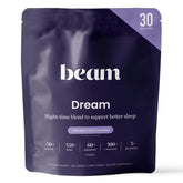 BEAM vista frontal del envase con diseño y nombre, transmite confianza