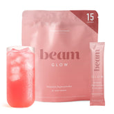 BEAM frasco frente mostrando diseño y facilidad de uso