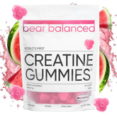 Bear Balanced vista frontal del envase mostrando las 90 gomitas y beneficios