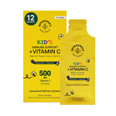 Beekeeper's Naturals frontal del empaque infantil mostrando sobres y beneficios