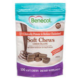 Benecol empaque frontal mostrando bolsa de 100 unidades y chocolate