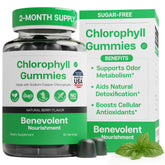 Benevolent Nourishment envase frontal que muestra 60 gomitas veganas beneficio práctico