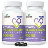 Besibest frontal empaque mostrando coq10 800 mg y beneficio de alta potencia