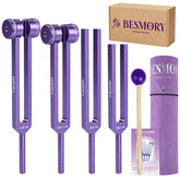 BESMORY set frontal con 4 diapasones y accesorios para terapia sonora