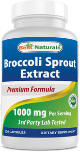 Best Naturals envase frontal del extracto de brotes de brócoli, información visible