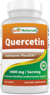 Best Naturals botella frontal del suplemento de quercetina, práctica para almacenamiento