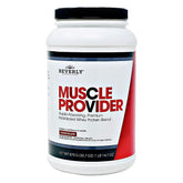 Beverly International envase frontal de Muscle Provider chocolate, alta calidad visible