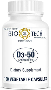 Bio-Tech Pharmacal botella frontal mostrando 100 cápsulas y ventaja de alta potencia