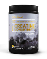 BioEmblem envase frontal mostrando creatina sin sabor y pureza