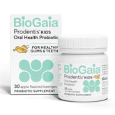BioGaia envase Prodentis Kids al frente, muestra diseño y beneficios