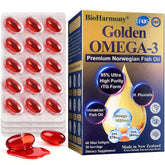 BioHarmony frente del blister pack mostrando mini softgels y beneficios