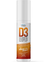 BIOLABS PRO envase frontal de crema D3 10000 IU mostrando diseño y tamaño