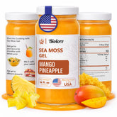 Biolore frasco frontal Mango Piña mostrando etiqueta y tamaño, práctico para viajes