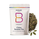 BioPure envase frontal mostrando té Cistus y beneficio de pureza
