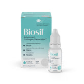 Biosil frasco frontal mostrando el diseño y tamaño, aporta confianza visual