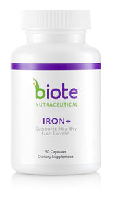 Biote Iron+ frente del envase mostrando etiqueta y beneficios visibles