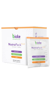 Biote NutraPackPlus empaque frontal mostrando la caja y beneficios visibles